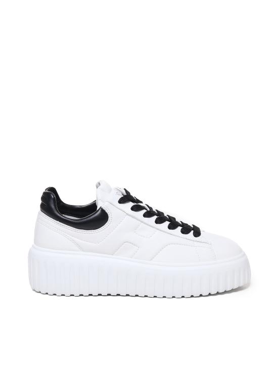 26SS 호간 H-스트라이프 스니커즈 HXW6450FC60LE9 0001 WHITE BLACK - HOGAN