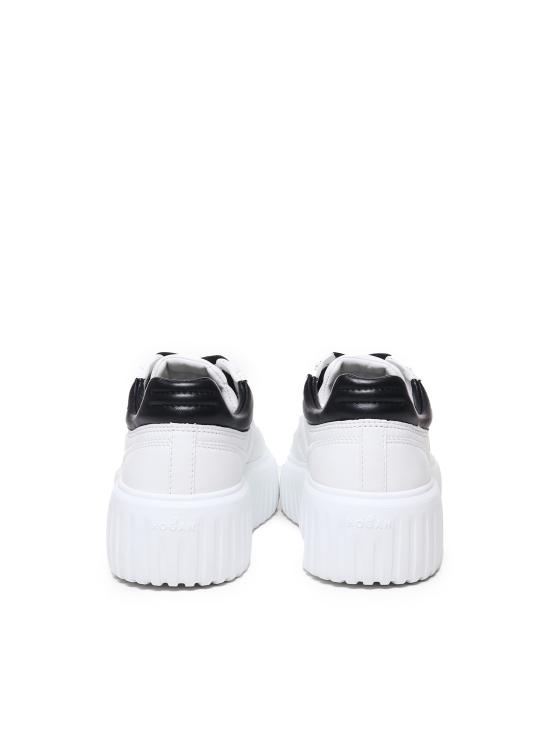26SS 호간 H-스트라이프 스니커즈 HXW6450FC60LE9 0001 WHITE BLACK - HOGAN