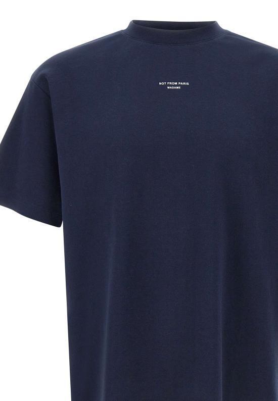  드롤드무슈 반팔 티셔츠 TS202 CO002NY Blue - DROLE DE MONSIEUR