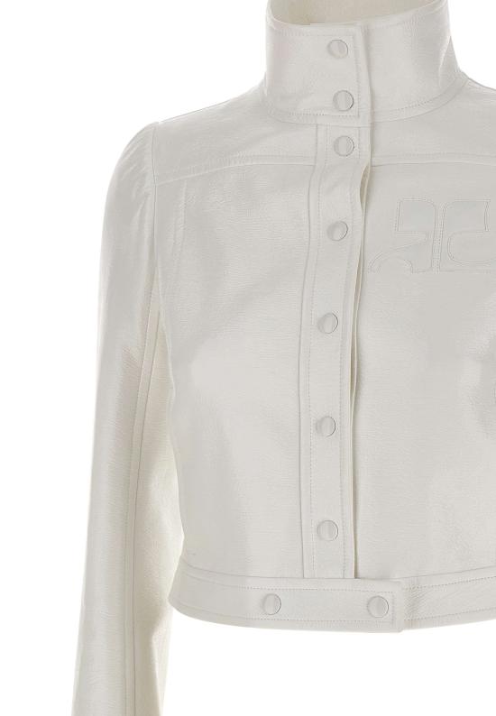 26SS 쿠레쥬 가죽 자켓 PERCBL005VY0014 HERWHITE White - COURREGES