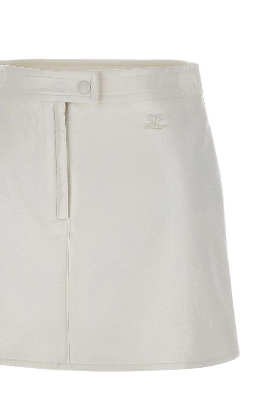 26SS 쿠레쥬 미디 스커트 PERCJU001VY0014 HERWHITE White - COURREGES