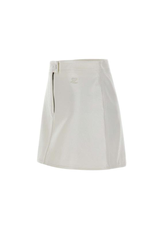 26SS 쿠레쥬 미디 스커트 PERCJU001VY0014 HERWHITE White - COURREGES