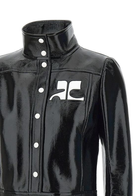 24FW 쿠레쥬 가죽 자켓 PERCBL017VY0014 BLACK Black - COURREGES