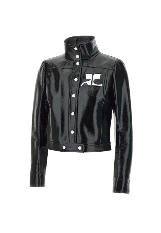 24FW 쿠레쥬 가죽 자켓 PERCBL017VY0014 BLACK Black