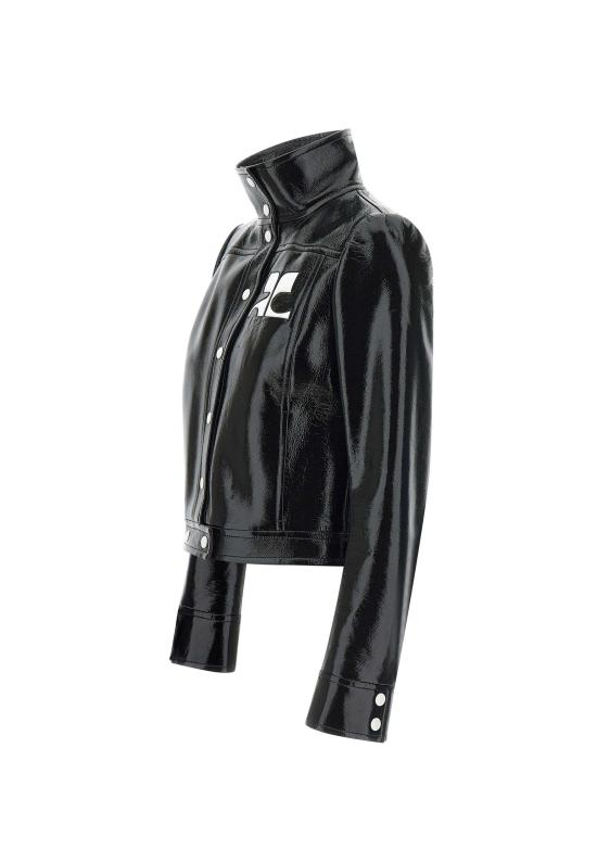 24FW 쿠레쥬 가죽 자켓 PERCBL017VY0014 BLACK Black - COURREGES