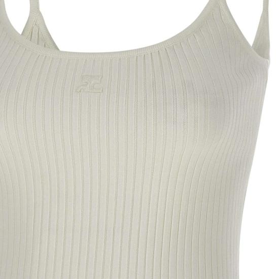  쿠레쥬 민소매 티셔츠 PERMDE012FI0001 HERWHITE White - COURREGES