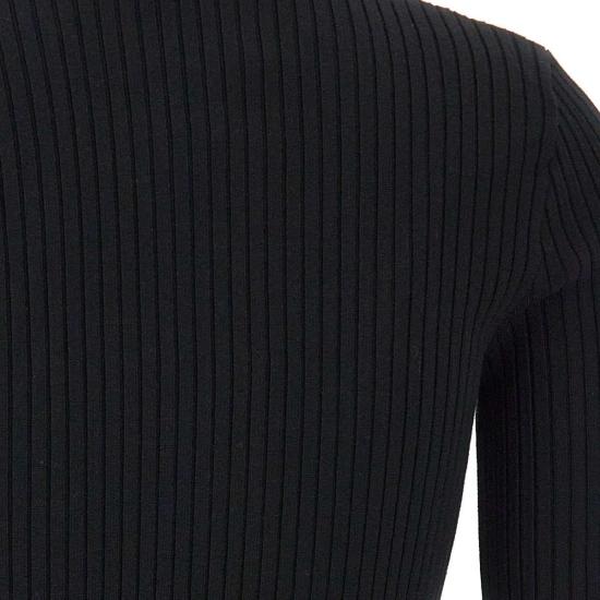 26SS 쿠레쥬 리에디션 니트 탑 숏슬리브 PERMPU026FI0001 BLACK Black - COURREGES