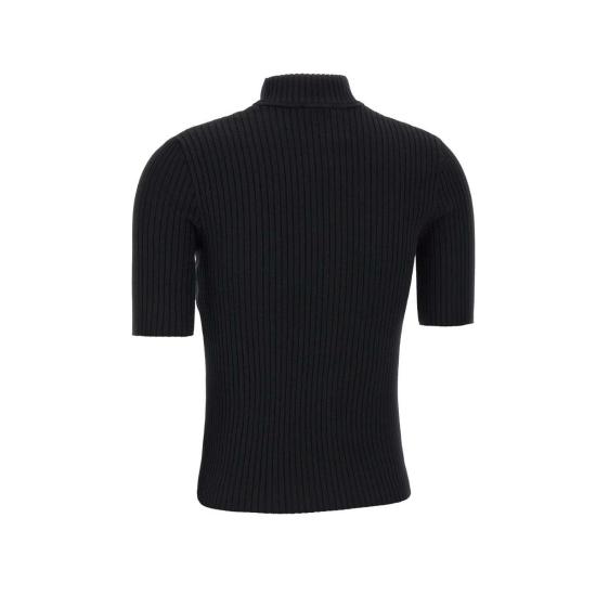 26SS 쿠레쥬 리에디션 니트 탑 숏슬리브 PERMPU026FI0001 BLACK Black - COURREGES