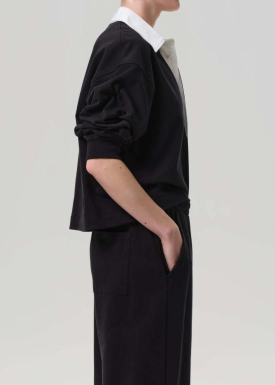  시티즌 오브 휴머니티 긴팔 티셔츠 아리스 럭비 폴로 블랙 - CITIZEN OF HUMANITY