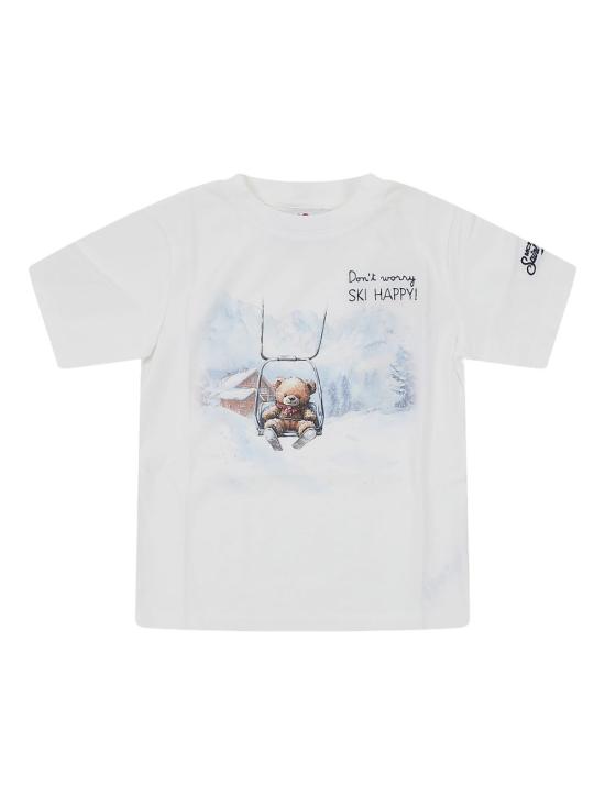 25FW [키즈] 세인트바쓰 티셔츠 CAM0002 00652I White - MC2 SAINT BARTH