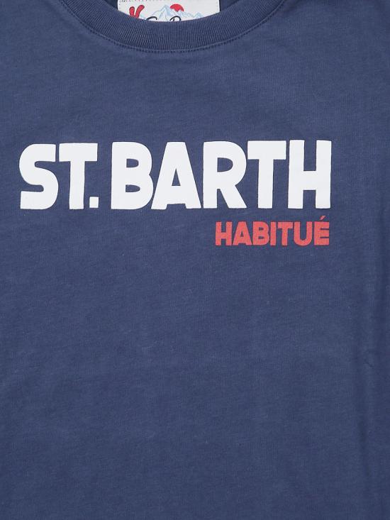 25FW [키즈] 세인트바쓰 티셔츠 CAM0002 01202I Blue - MC2 SAINT BARTH