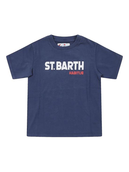 25FW [키즈] 세인트바쓰 티셔츠 CAM0002 01202I Blue - MC2 SAINT BARTH