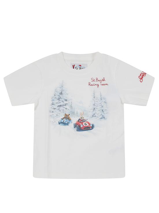 25FW [키즈] 세인트바쓰 티셔츠 CAM0001 00688I White