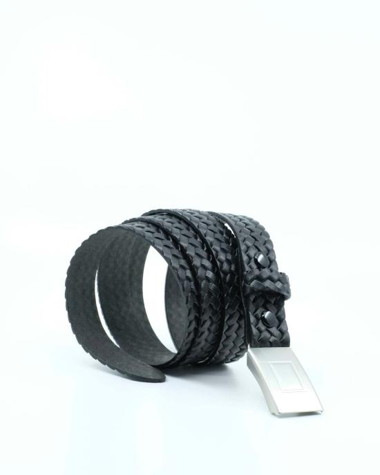  타이가 타카하시 가죽 벨트 타이거 타카하시 Lot.021 블랙 가죽 바스켓위브 패턴