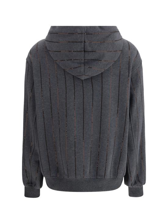 25FW 브루넬로 쿠치넬리 후드 티셔츠 MP05NSO809 C8125 GREY - BRUNELLO CUCINELLI