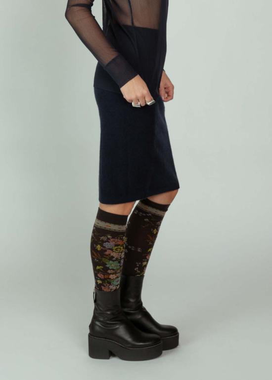  Brazeau Tricot 미디 스커트 브라조 트리코 로얄 존  해양 - BRAZEAU TRICOT