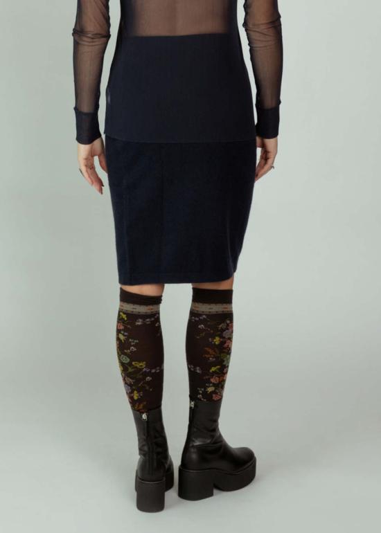  Brazeau Tricot 미디 스커트 브라조 트리코 로얄 존  해양 - BRAZEAU TRICOT