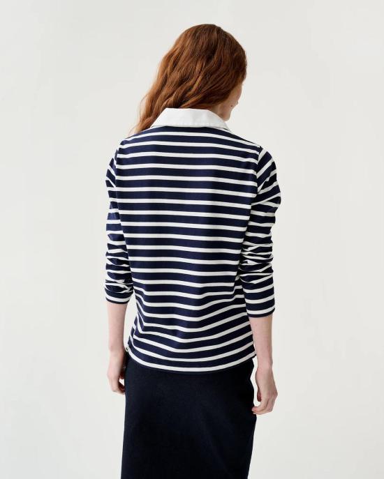  앤 매쉬번 반팔 티셔츠 프래니 럭비 폴로 탑 - ANN MASHBURN