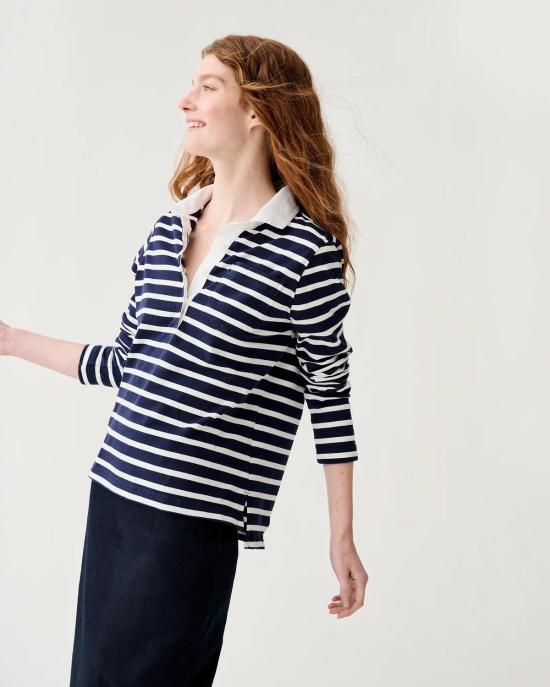  앤 매쉬번 반팔 티셔츠 프래니 럭비 폴로 탑 - ANN MASHBURN