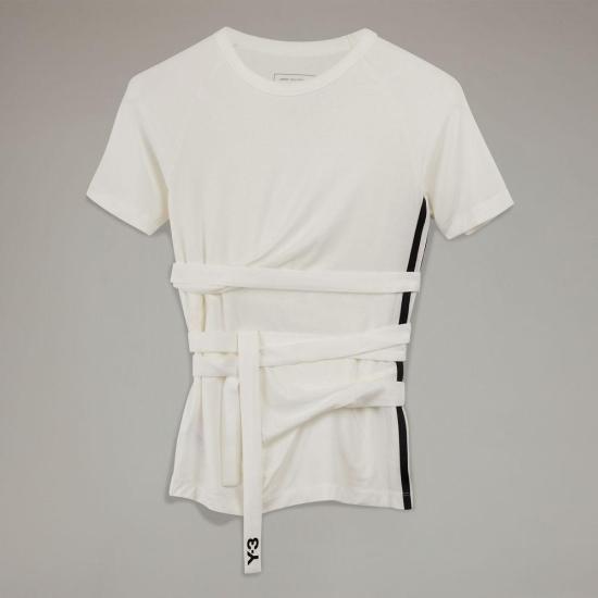 25SS 와이쓰리 반팔 티셔츠 YY3W251PRTS015WH CORE WHITE DOM