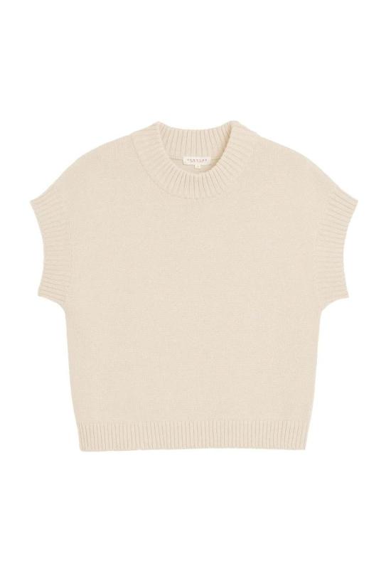  데미리 뉴욕 민소매 티셔츠 데밀리 몰리 코튼 탑 오프 화이트