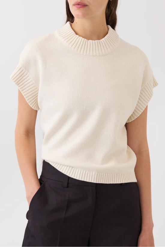  데미리 뉴욕 민소매 티셔츠 데밀리 몰리 코튼 탑 오프 화이트 - DEMYLEE