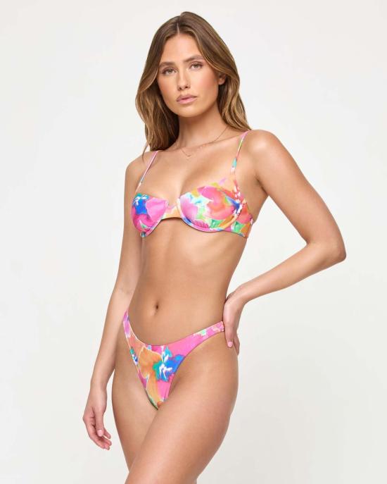  엘스페이스 비키니 수영복 LSpace 도니 비키니 바텀 플라워 플레이 - L SPACE
