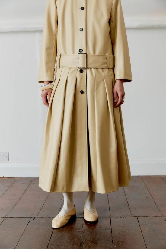  코울리 스튜디오 가죽 자켓 콜리 스튜디오 윌로우 코트 - CAWLEY STUDIO