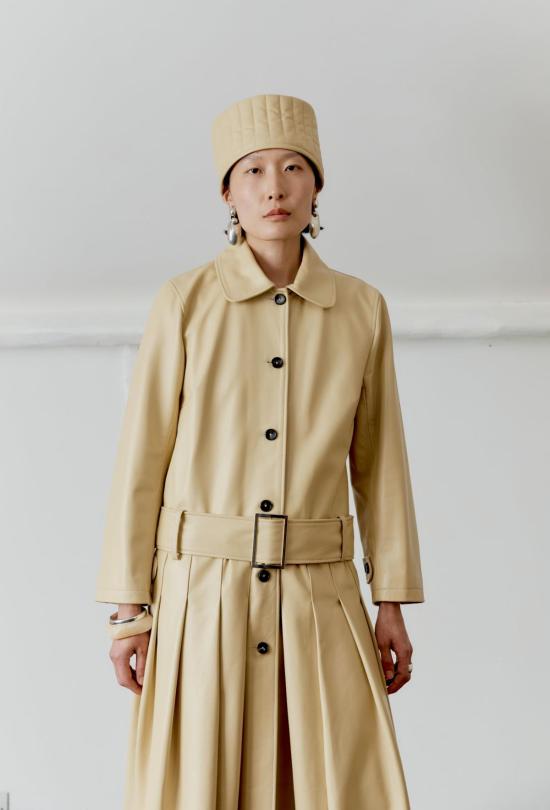  코울리 스튜디오 가죽 자켓 콜리 스튜디오 윌로우 코트 - CAWLEY STUDIO