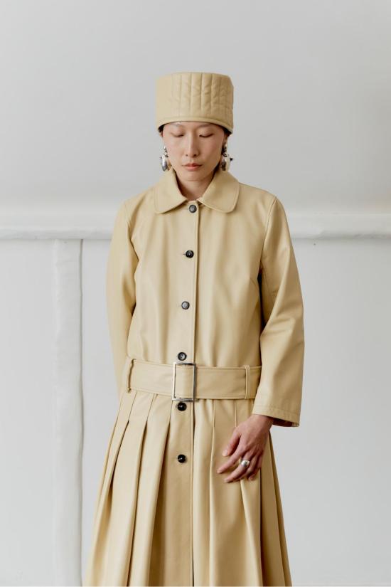  코울리 스튜디오 가죽 자켓 콜리 스튜디오 윌로우 코트 - CAWLEY STUDIO