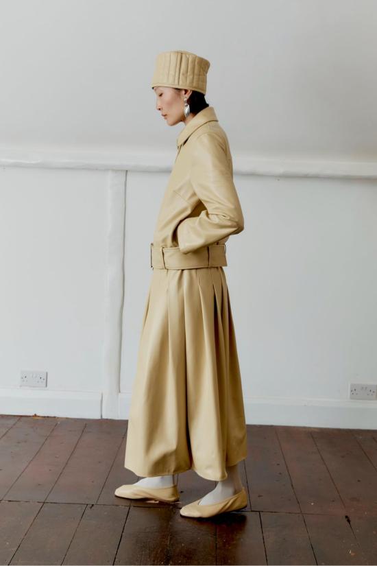  코울리 스튜디오 가죽 자켓 콜리 스튜디오 윌로우 코트 - CAWLEY STUDIO