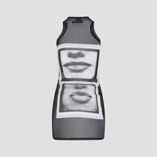 26SS 장 폴 고티에 숏 원피스 2601WDR134M021P 000201 BLACK GREY WHITE - JEAN PAUL GAULTIER