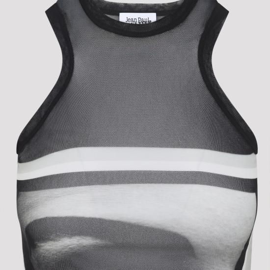 26SS 장 폴 고티에 숏 원피스 2601WDR134M021P 000201 BLACK GREY WHITE - JEAN PAUL GAULTIER