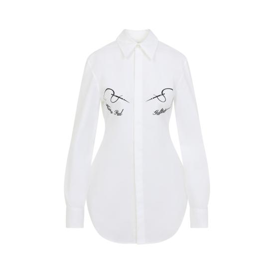 26SS 장 폴 고티에 셔츠 2601WST050C071 0100 WHITE BLACK - JEAN PAUL GAULTIER