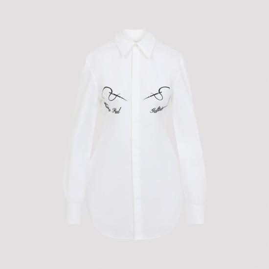 26SS 장 폴 고티에 셔츠 2601WST050C071 0100 WHITE BLACK