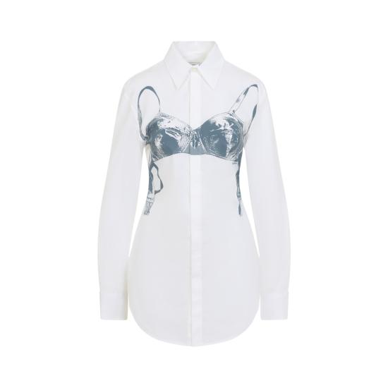 26SS 장 폴 고티에 셔츠 2601WST053C071 01102 WHITE BLUE GREY - JEAN PAUL GAULTIER
