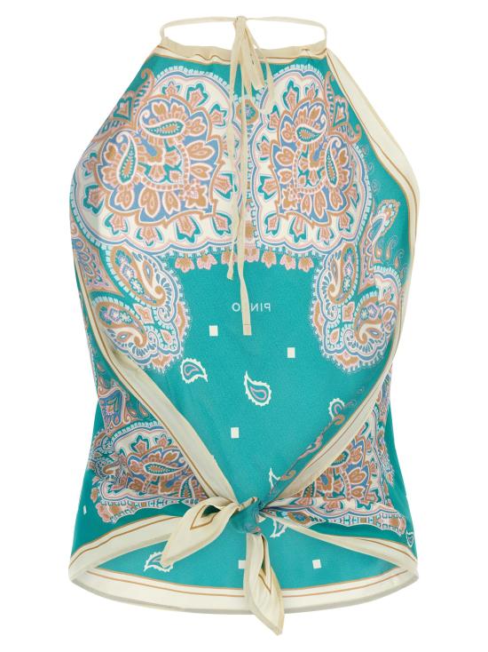 26SS 핑코 민소매 티셔츠 106732A38GSZ4 Light Blue - PINKO