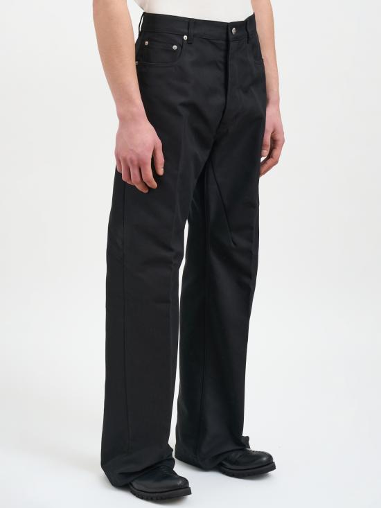 26SS 릭 오웬스 스트레이트 팬츠 NRU01F2333CDU09 Black - RICK OWENS