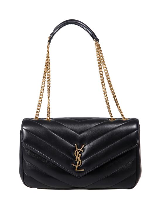 26SS 생로랑 루루 마틀라세 램스킨 미디움 숄더백 801439 AAEAX 1000 NERO