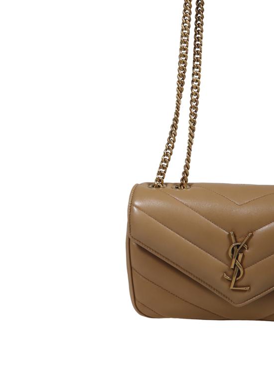 26SS 생로랑 루루 마틀라세 램스킨 스몰 숄더백 801437 AAEAX 2357 NATURAL TAN - SAINT LAURENT