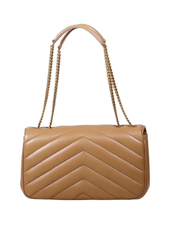 26SS 생로랑 루루 마틀라세 램스킨 미디움 숄더백 801439 AAEAX 2357 NATURAL TAN - SAINT LAURENT