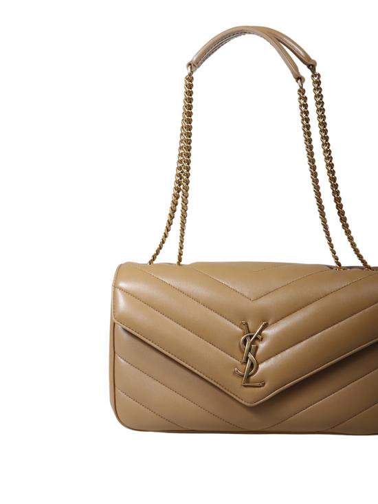 26SS 생로랑 루루 마틀라세 램스킨 미디움 숄더백 801439 AAEAX 2357 NATURAL TAN - SAINT LAURENT