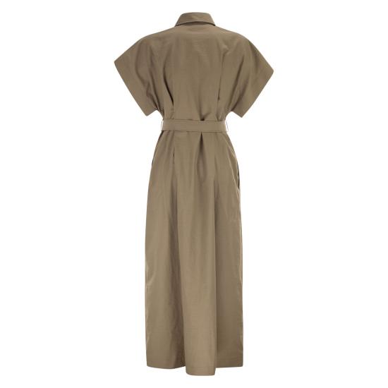 26SS 브루넬로 쿠치넬리 미디 원피스 ML140A5475 BROWN - BRUNELLO CUCINELLI