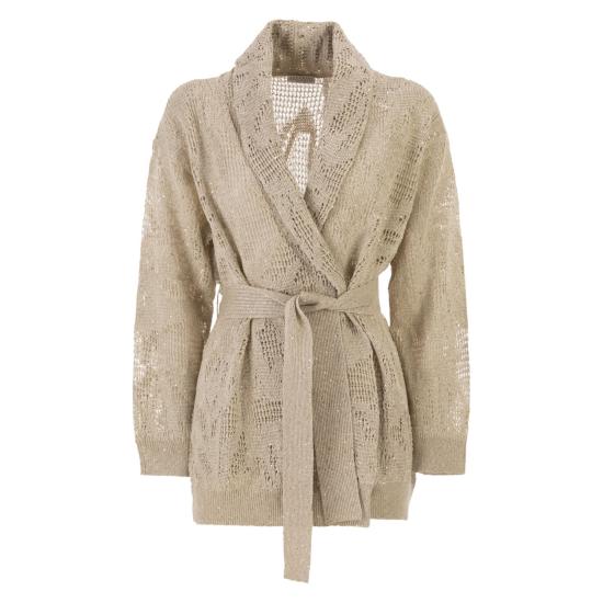 26SS 브루넬로 쿠치넬리 대즐링 워터 릴리 가디건 MDT771006 BEIGE