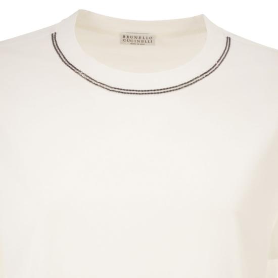 26SS 브루넬로 쿠치넬리 폴로 티셔츠 M0T81BZ100 WHITE - BRUNELLO CUCINELLI