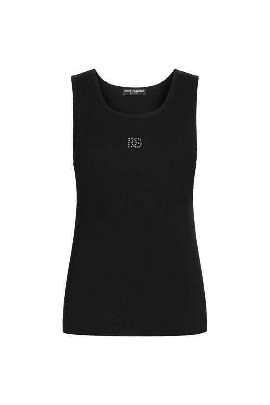 26SS 돌체앤가바나 민소매 티셔츠 F8V40ZGDDL8 N0000 Black