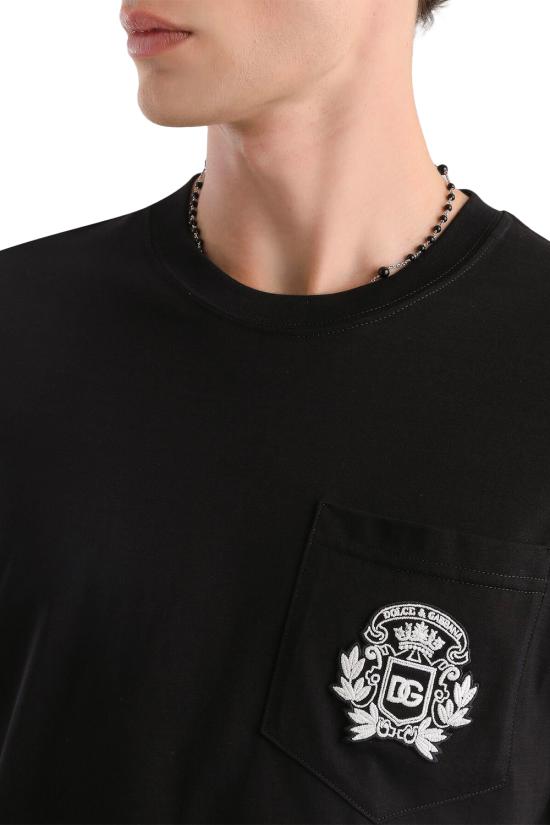 26SS 돌체앤가바나 반팔 티셔츠 G8RA2ZG7PZE N0000 Black - DOLCE & GABBANA