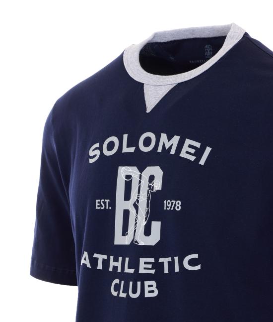 26SS 브루넬로 쿠치넬리 반팔 티셔츠 M0B131001G CDT46 Blue - BRUNELLO CUCINELLI