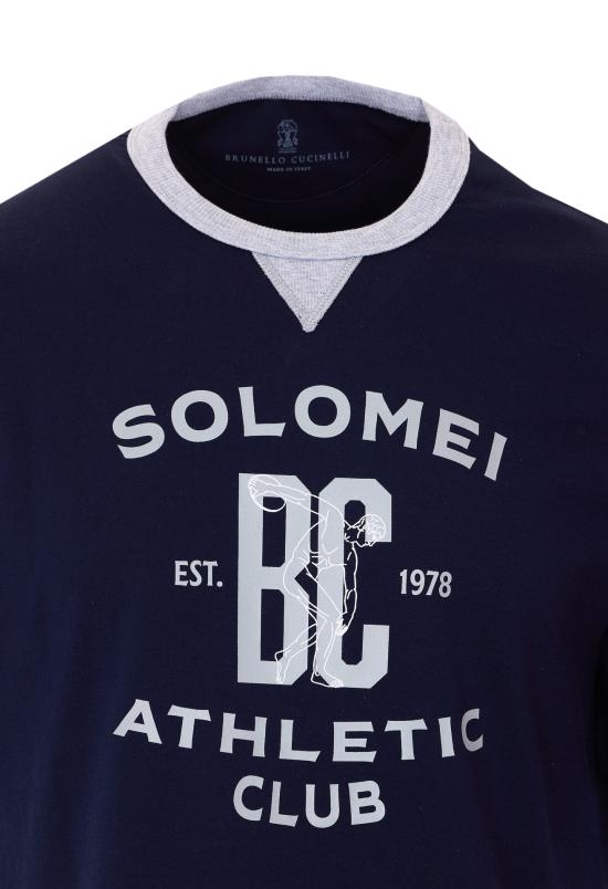 26SS 브루넬로 쿠치넬리 반팔 티셔츠 M0B131001G CDT46 Blue - BRUNELLO CUCINELLI