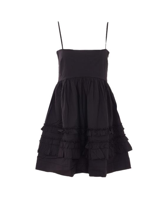 26SS 가니 미디 원피스 A1030207 099 Black